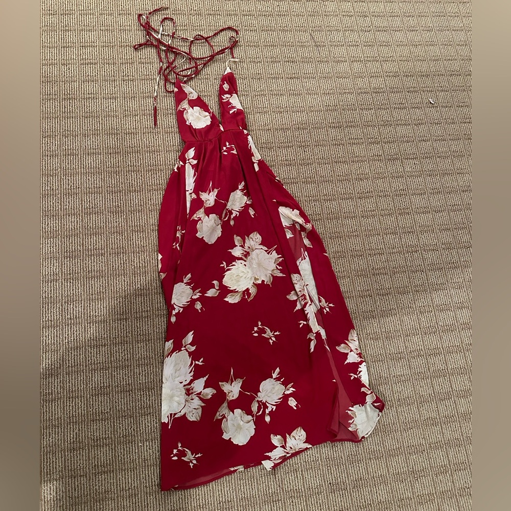 Red summer dress